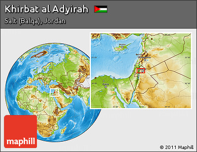 Physical Location Map of Khirbat Al Adyirah