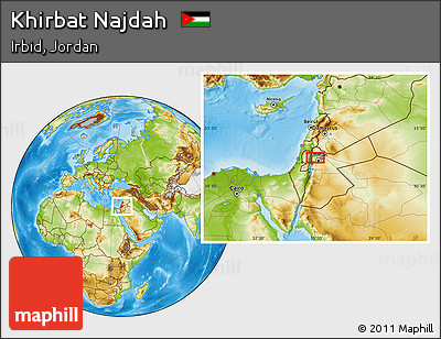 Physical Location Map of Khirbat Najdah