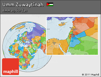 Political Location Map of Umm Zuwaytīnah