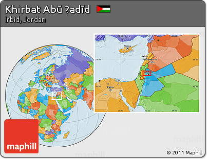 Political Location Map of Khirbat Abū Ḩadīd