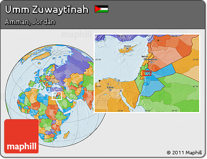 Political Location Map of Umm Zuwaytīnah