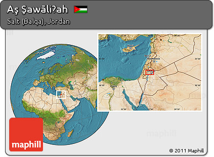 Satellite Location Map of Aş Şawāliḩah
