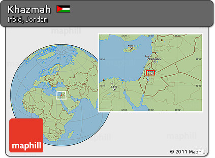 Savanna Style Location Map of Khazmah