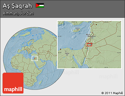 Savanna Style Location Map of Aş Şaqrah, hill shading