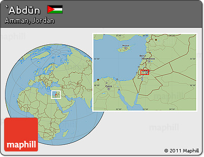 Savanna Style Location Map of `Abdūn