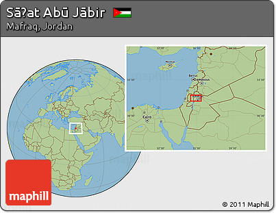 Savanna Style Location Map of Sāḩat Abū Jābir