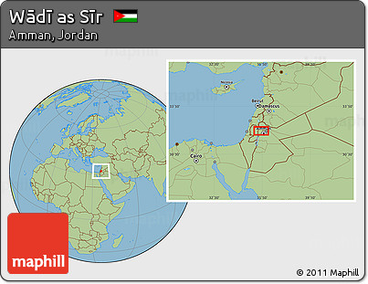 Savanna Style Location Map of Wādī As Sīr