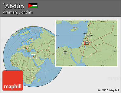 Savanna Style Location Map of `Abdūn
