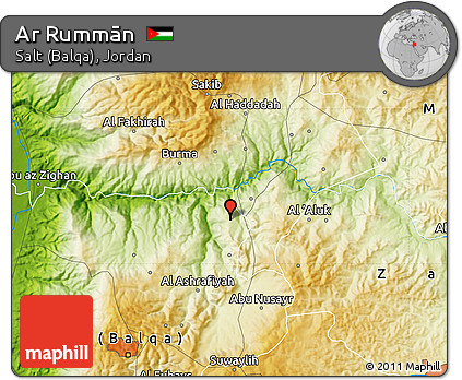 Physical Map of Ar Rummān