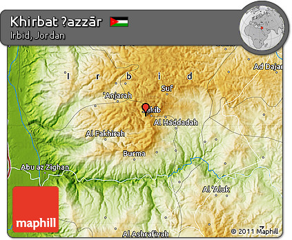 Physical Map of Khirbat Ḩazzār