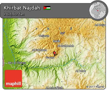 Physical Map of Khirbat Najdah