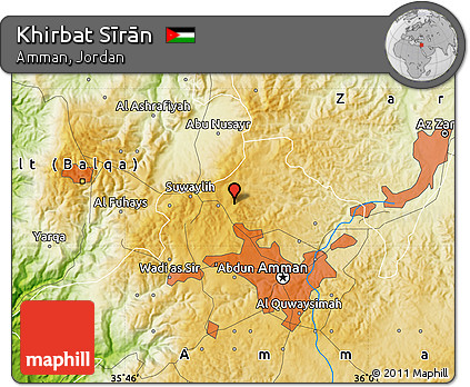 Physical Map of Khirbat Sīrān