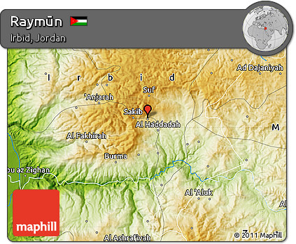 Physical Map of Raymūn