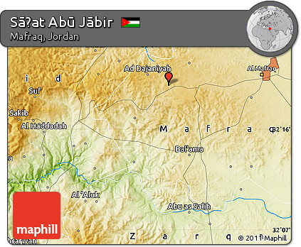 Physical Map of Sāḩat Abū Jābir
