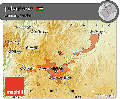 Physical Map of Ţabarbawr