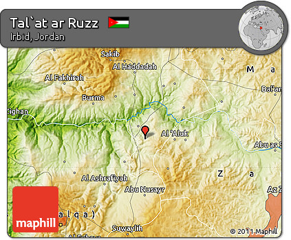 Physical Map of Tal`at Ar Ruzz