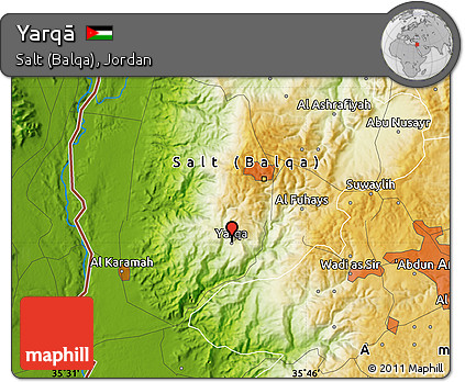 Physical Map of Yarqā
