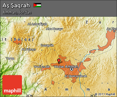 Physical Map of Aş Şaqrah