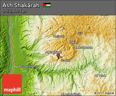 Physical Map of Ash Shakārah