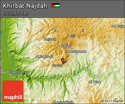 Physical Map of Khirbat Najdah