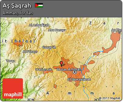 Physical Map of Aş Şaqrah