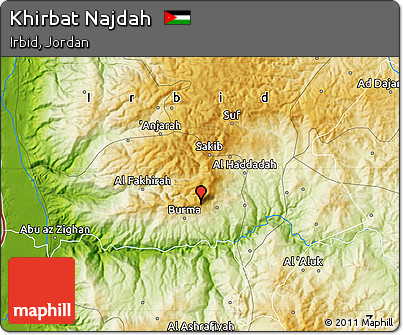 Physical Map of Khirbat Najdah