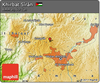 Physical Map of Khirbat Sīrān