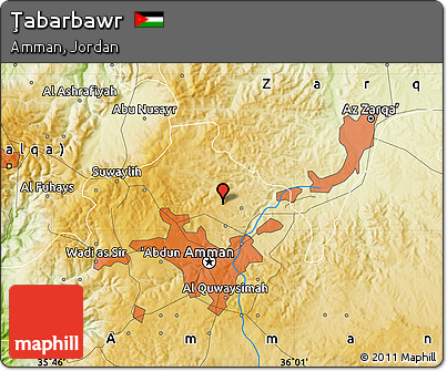 Physical Map of Ţabarbawr