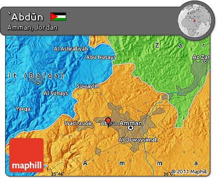 Political Map of `Abdūn