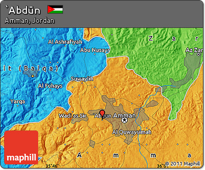 Political Map of `Abdūn