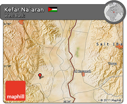 Satellite Map of Kefar Na`aran