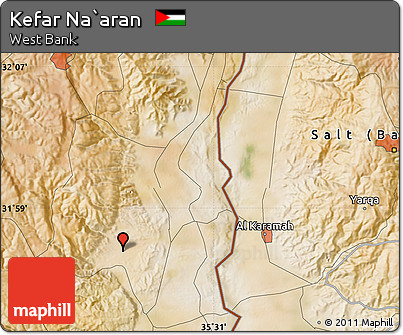 Satellite Map of Kefar Na`aran