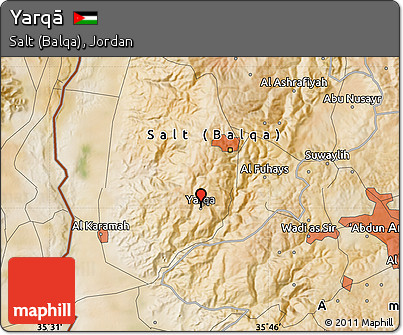 Satellite Map of Yarqā