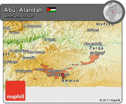Physical Panoramic Map of Abū `Alandah
