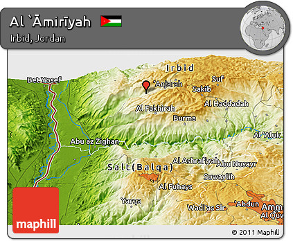 Physical Panoramic Map of Al `Āmirīyah