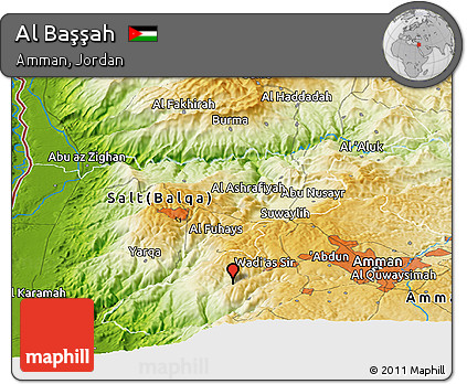 Physical Panoramic Map of Al Başşah