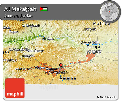 Physical Panoramic Map of Al Maḩaţţah