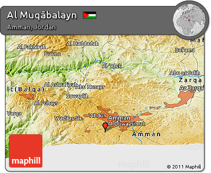 Physical Panoramic Map of Al Muqābalayn