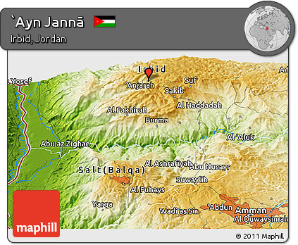Physical Panoramic Map of `Ayn Jannā