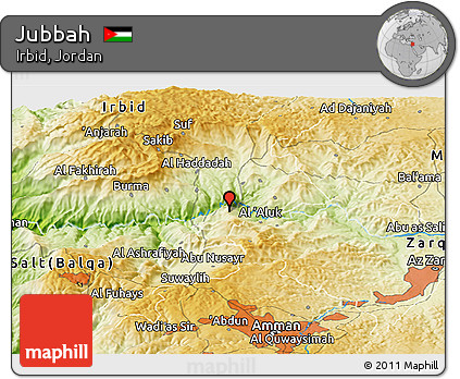 Physical Panoramic Map of Jubbah