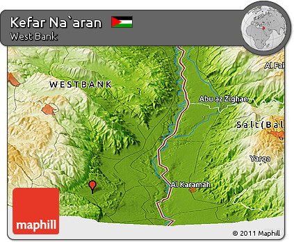 Physical Panoramic Map of Kefar Na`aran