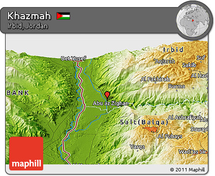Physical Panoramic Map of Khazmah