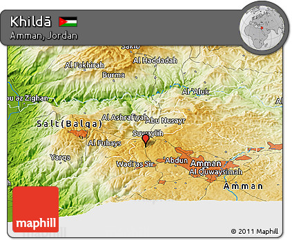 Physical Panoramic Map of Khildā