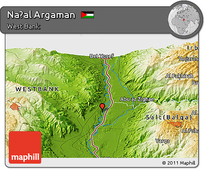 Physical Panoramic Map of Naẖal Argaman