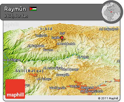Physical Panoramic Map of Raymūn
