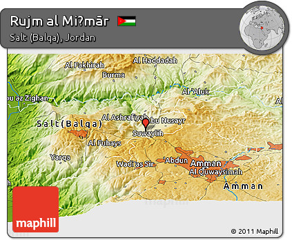 Physical Panoramic Map of Rujm Al Miḑmār