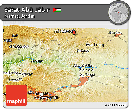 Physical Panoramic Map of Sāḩat Abū Jābir