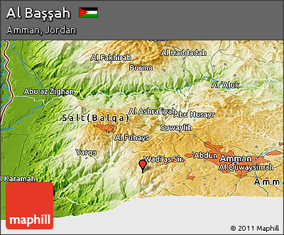 Physical Panoramic Map of Al Başşah