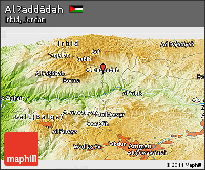 Physical Panoramic Map of Al Ḩaddādah