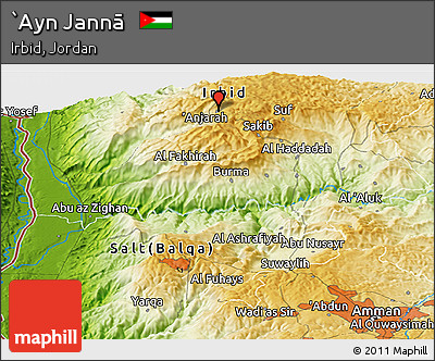 Physical Panoramic Map of `Ayn Jannā